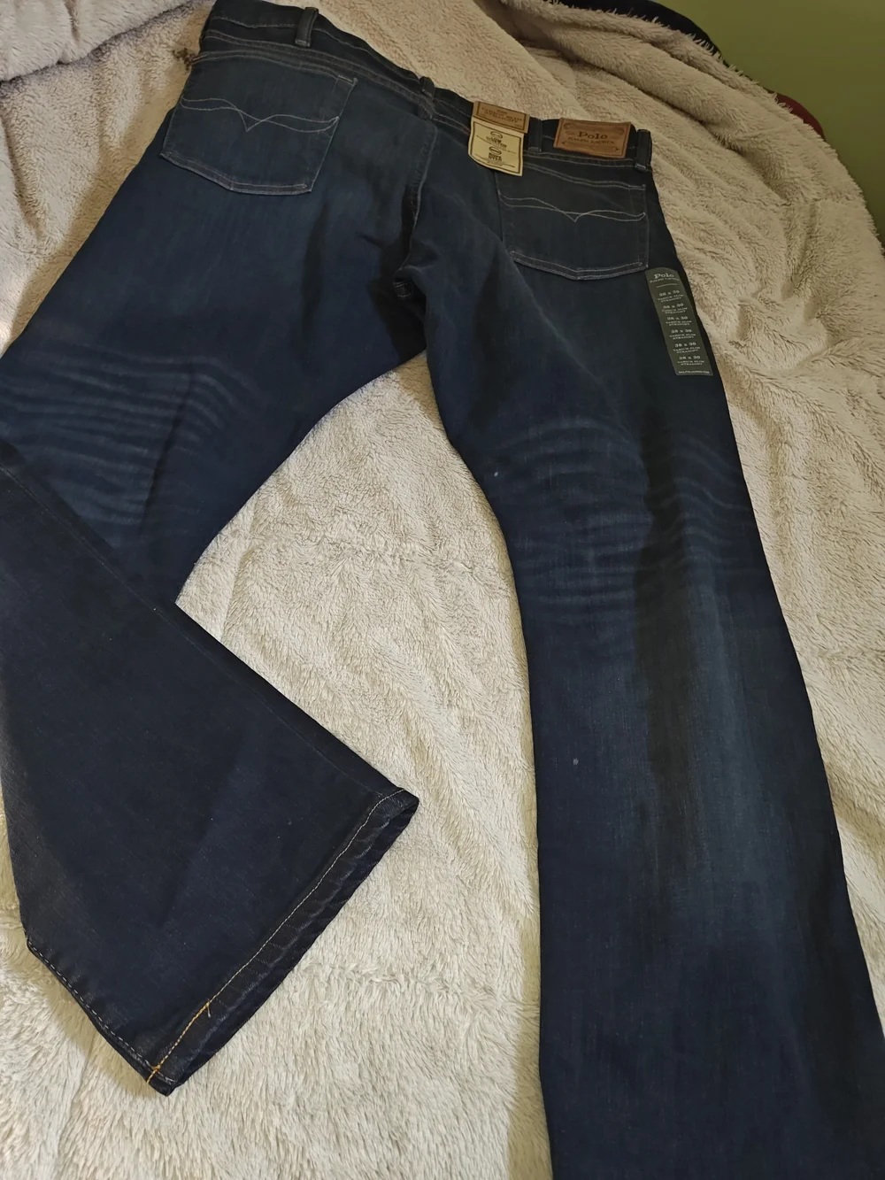 Polo by Ralph Lauren Men's Dark Indigo Bootcut Jeans 38x30